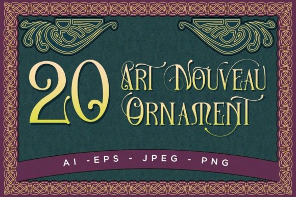 20 Art Nouveau Ornament: Timeless Design Assets