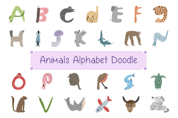 Animals Alphabet Doodle: A Comprehensive Guide to Hand-Drawn Vector Assets for Creative Projects