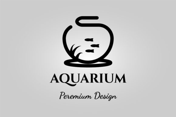 Aquarium Line Art Logo Vector Icon: A Versatile Asset for Modern Creators