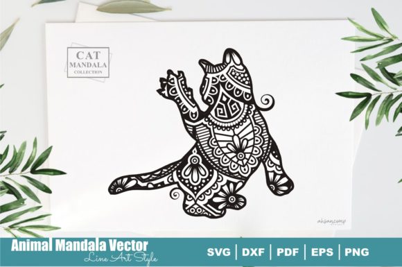 Cat Mandala 1: A Digital Design Asset for Creative Projects