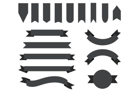 Dark Gray Badge Banner Clip Art Set: A Versatile Solution for Professional Web and Print Design