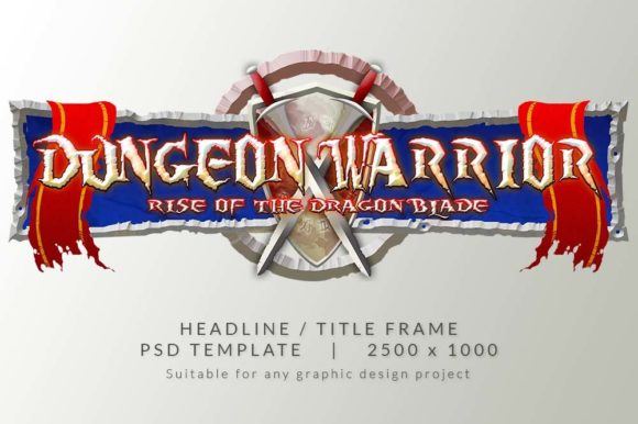 Dungeons Header Title Headline Frame: Elevate Your Book Covers and Marketing Materials