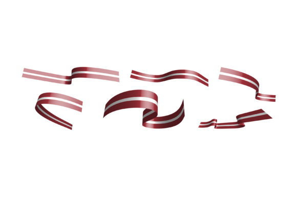 Elevating Brand Identity: The Strategic Value of the Set of Holiday Ribbons Featuring the Flag of Latvia