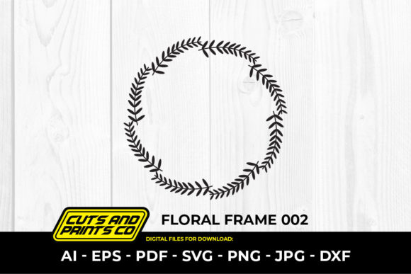 Floral Frame SVG, Circular Frame 002: The Versatile Asset for Modern DIY and Branding