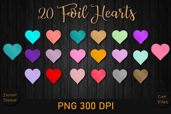 Foil Glitter Hearts Bundle: Elevating Your Creative Projects with Premium Digital Assets