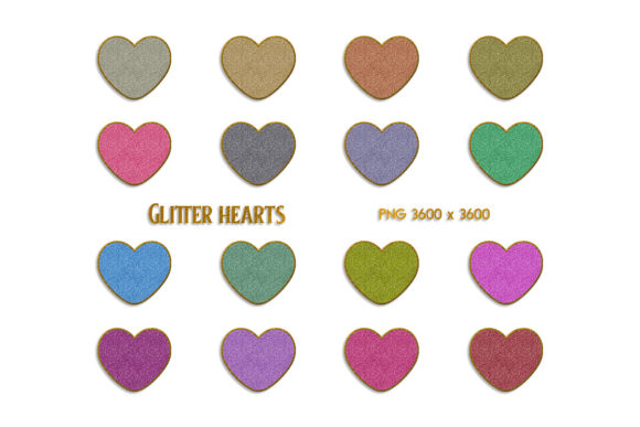 Glitter Hearts Clip Art: Sparkle for Your Creative Projects