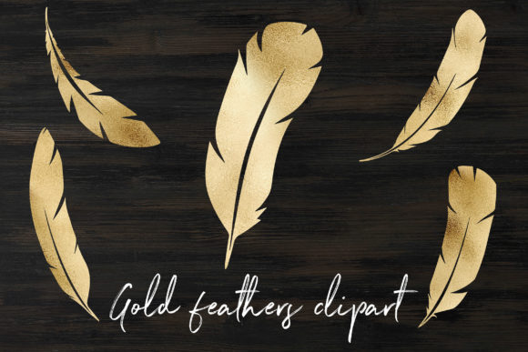 Gold Feathers Clipart: Elevate Your Visual Projects Instantly
