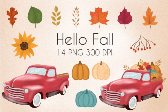Harvest Truck Fall Clip Art: Elevate Your Seasonal Projects with Gold Glitter Style
