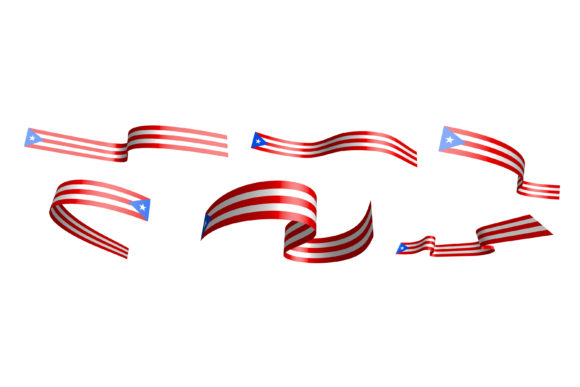 Holiday Ribbons. Flag of Puerto Rico