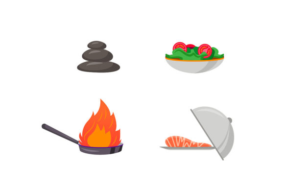 Kitchen Preparation Flat Color Set: A Practical Review for Digital Designers