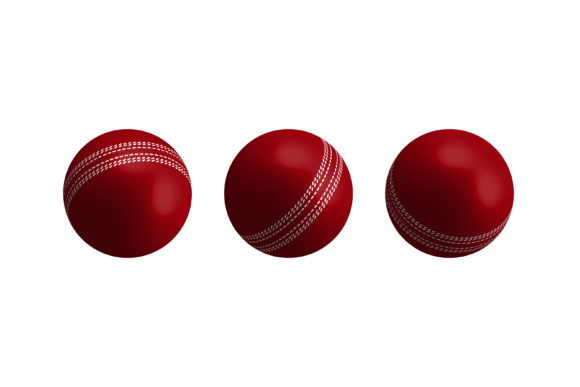 Red Cricket Ball in Realistic Style: The Intersection of Tradition and Digital Precision