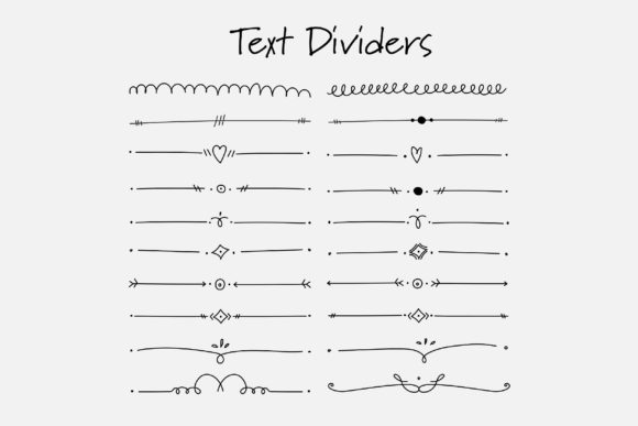 Set of Text Dividers Calligraphic: Elevate Your Designs with Elegant, Ready-to-Use Elements