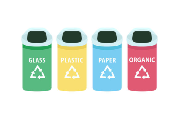Waste Sorting Flat Color Vector Objects: A Practical Design Resource