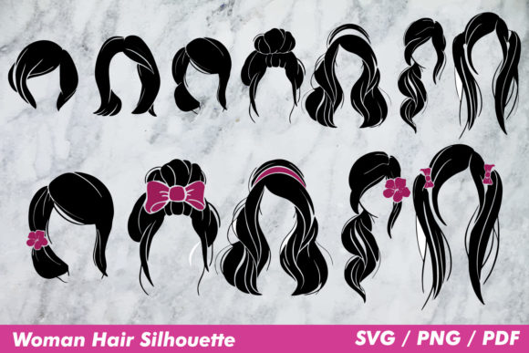 Women Hair Silhouette: A Versatile Design Asset for Modern Creators