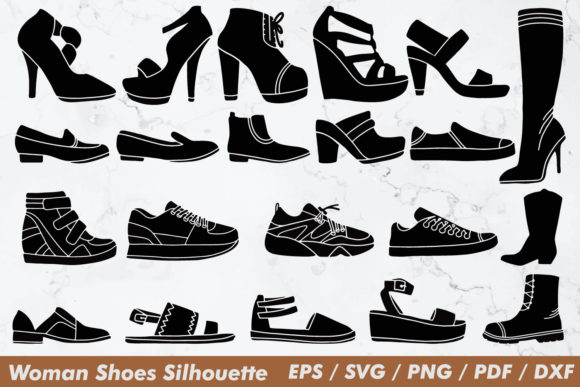 Women Shoes Silhouette: A Versatile Design Asset