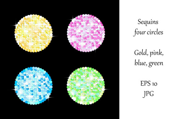 Yellow, Pink, Blue, Green Sequin Circles: A Practical Review of a Versatile Design Asset
